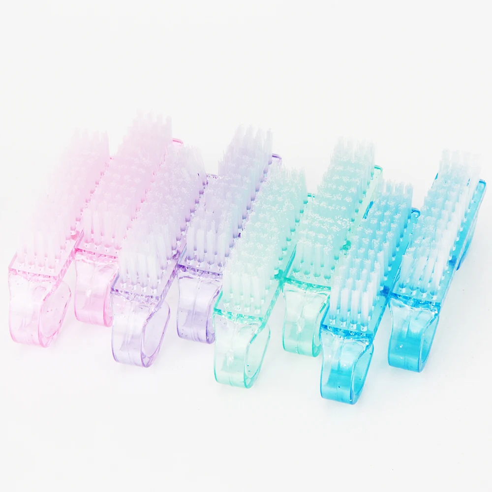 

10 шт./лот, пластиковая щетка для удаления пыли, акрилового УФ-геля, дизайна ногтей, мытья ногтей, принадлежности для маникюра, инструмент для ...