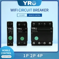 1p 2p 4p tuya app smart wifi circuit breaker voltage energy power timer relay switch voltmeter ammeter remote control