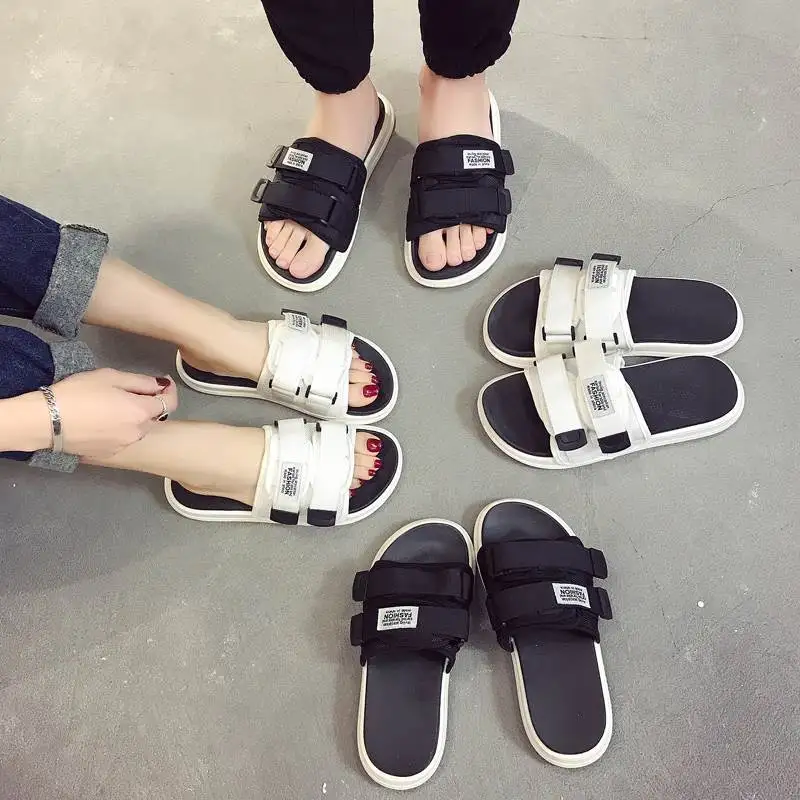 Летние персонализированные шлепанцы для влюбленных Модные Унисекс Женские и