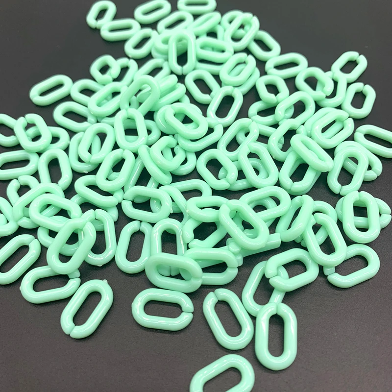 New 50pcs 15x10mm Acrylic Link Chain Keychains For Necklace Bracelet Making Colorful Plastic Links Jewelry | Украшения и
