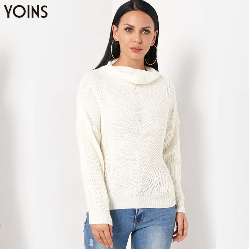 Осень-зима 2020 женский джемпер пуловер уличная одежда белый свитер в стиле кэжуал