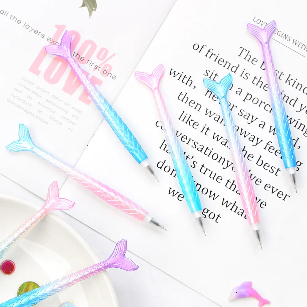1 шт. кавайные градиентные гелевые ручки милые русалки Новинка нейтральные для