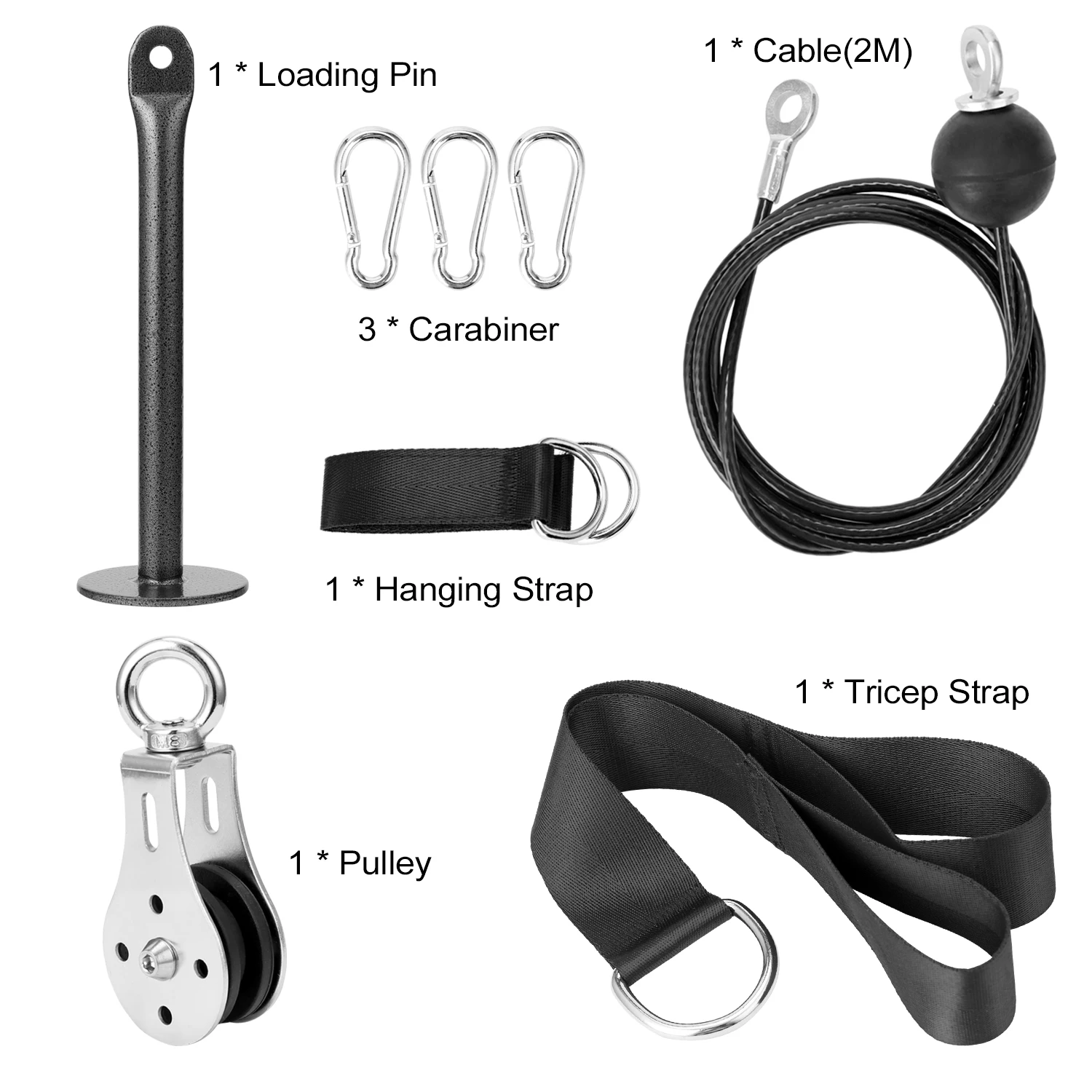 

Bandas Elasticas Fitness Equipment DIY Pulley Cable Machine Attachment System Lifting Arm Biceps Triceps Blaster Hand Strength