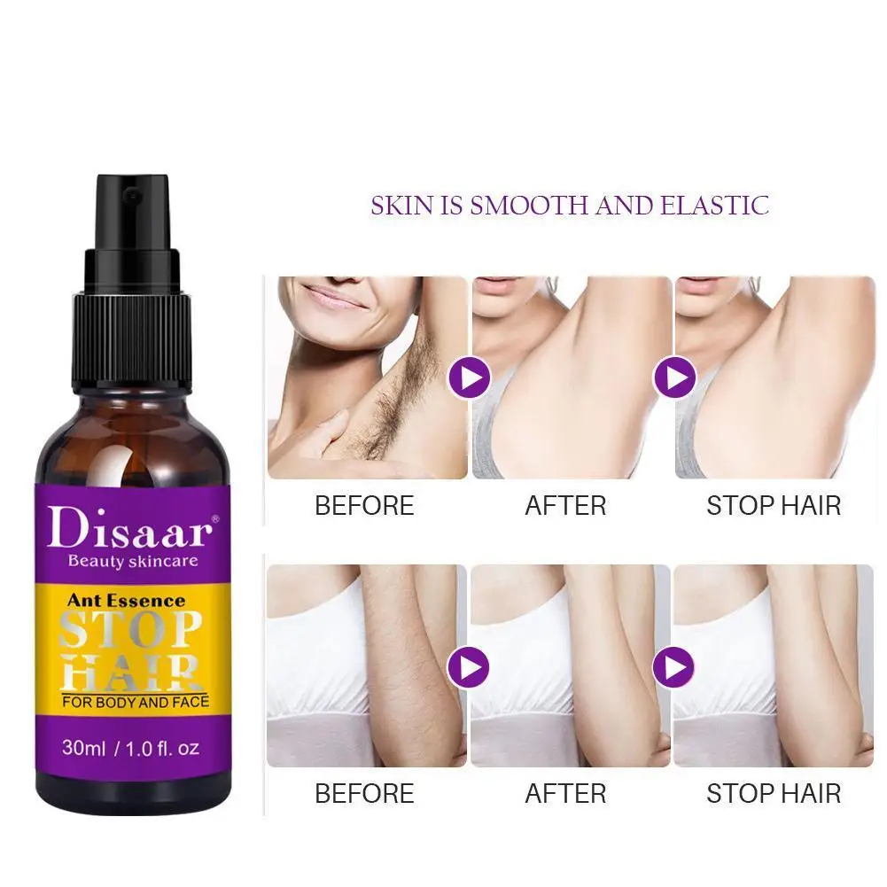 

Natural Plant Extracts Painless Hair Removal Spray Hair Skincare Inhibit Essence Growth Smooth Body Repair Non-Irritating B I5M7