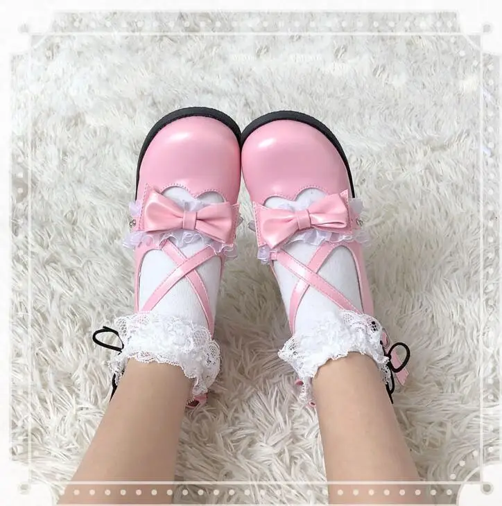 Туфли женские на низком каблуке с бантом и круглым носком|Туфли| |
