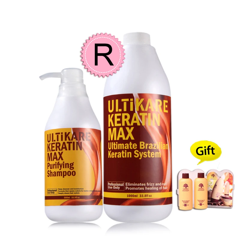 

repair and straighten damage hair product 12% formalin 1000ml chocolate keratin treatment and purifying shampoo set
