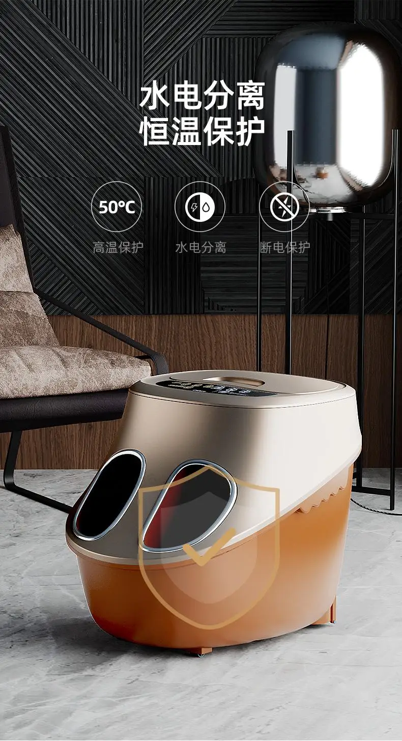 Ванночка для ног Двойная ванна автоматический массажер бочка домашняя ванночка