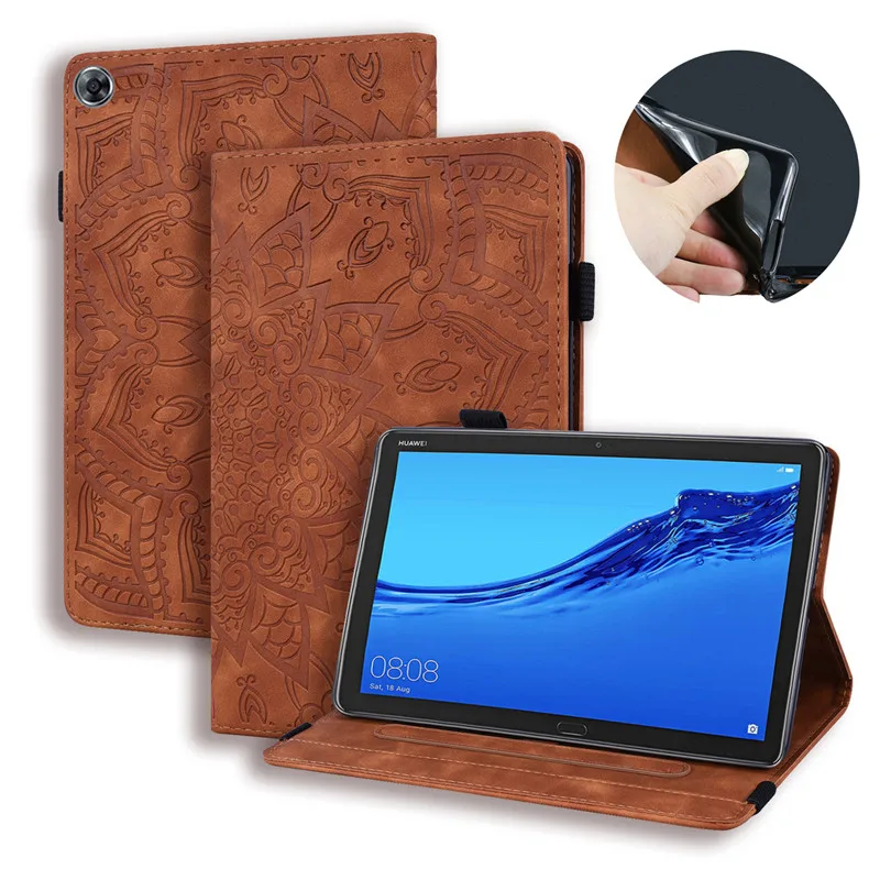 Capa para Huawei Capa para Funda Mediapad Lite Case Emboss Couro Carteira Huawei Polegada Funda m5 8