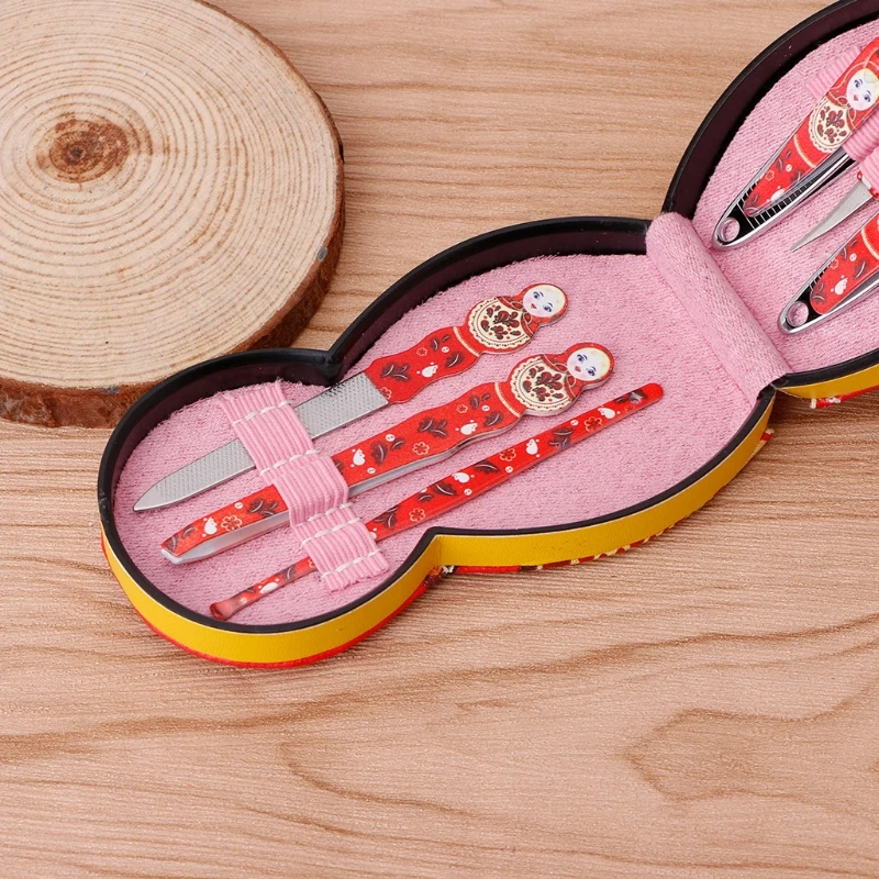 

6Pcs Professional Manicure Cleaner Case Cuticle Clipper Pedicure Russian dolls