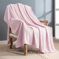 Thicken Plush Sofa Blanket Thin Quilt Home Decor Coral Plaid Blanket Solid Color Flannel Blanket For Bedding Fleece Bedspread