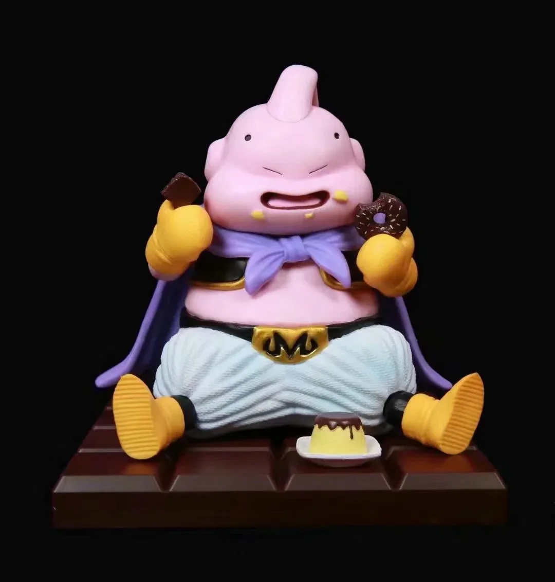 

Majin Buu Figure PVC Action Foodie Donuts Figurine Pink Fighter Collection Model Doll Toys Gift About 14-15cm