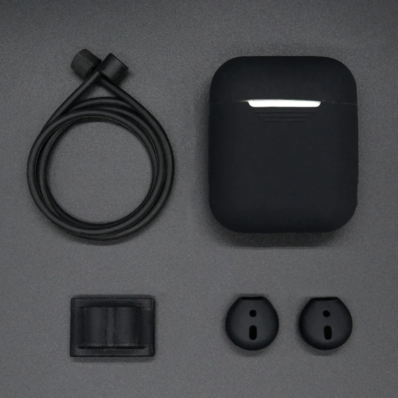 Набор из четырех предметов для airpods силиконовый чехол прозрачные аксессуары Air pods
