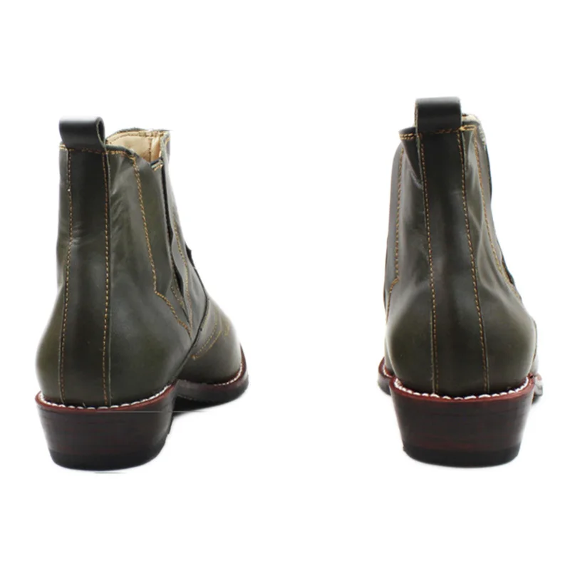 Ковбойские ботинки в западном стиле мужские с острым носком ручной работы из