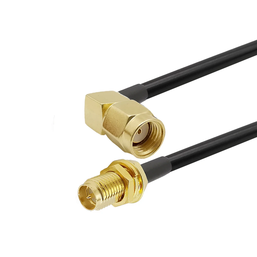 RP SMA Мужской прямоугольный к женский RG58 RF коаксиальный кабель с низкой потерей
