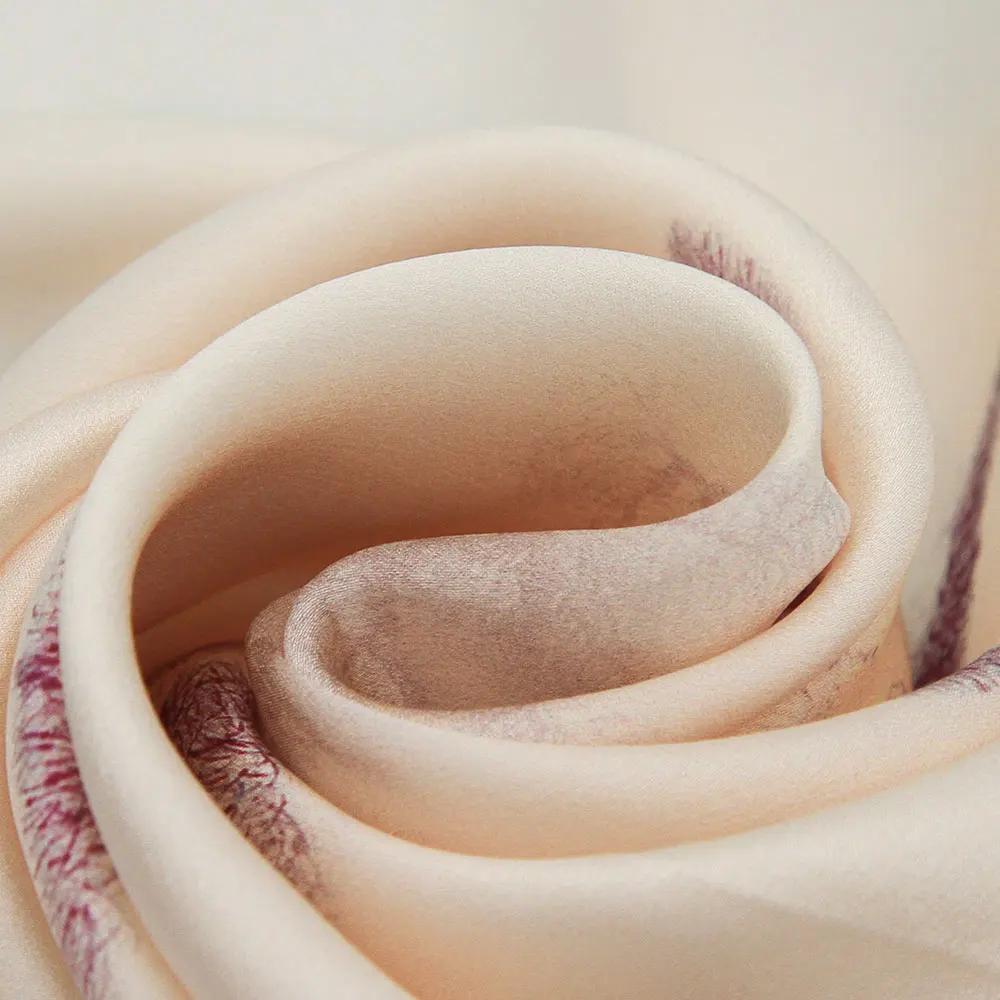 100% шелковый шарф для женщин маленький квадратный платок из чистого шелка с