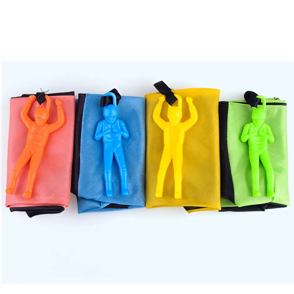 

Kids Hand Throwing Mini Soldier Parachute Durable Safe Parachute Tangle Free Toss It Up and Watch Landing Assorted Colors