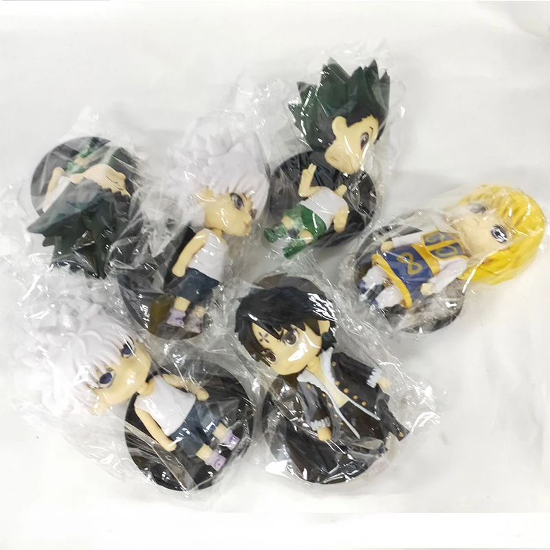 6 шт./компл. Hunter X Аниме Фигурки игрушки Гон фрекс Killua Zoldyck Kurapika фигурки модели