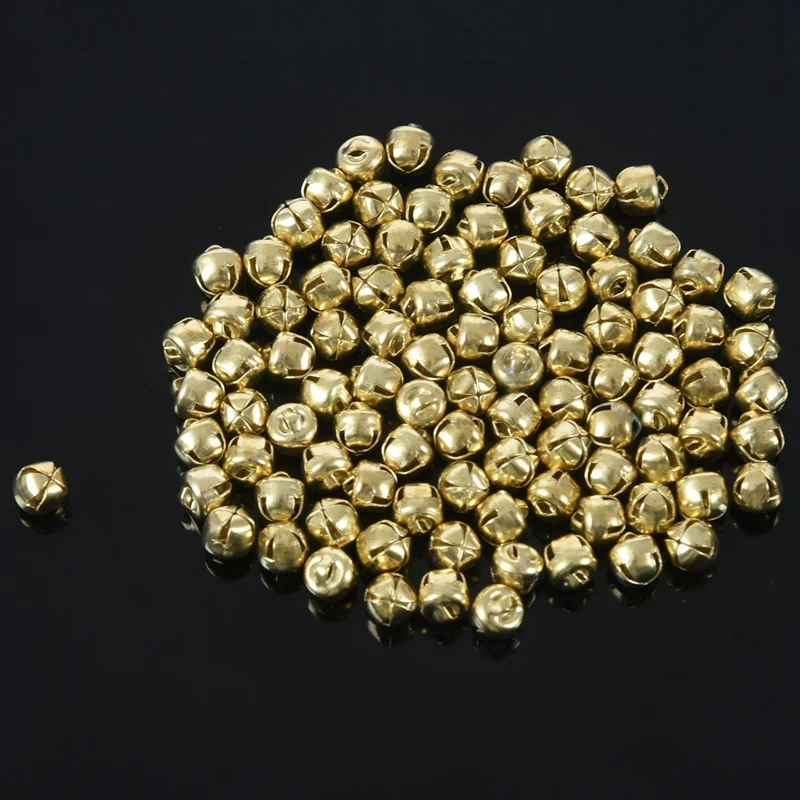 Mini DIY Metal Bells Handy Crafts 6mm Lot of 100pcs | Christmas Pendant & Drop Ornaments