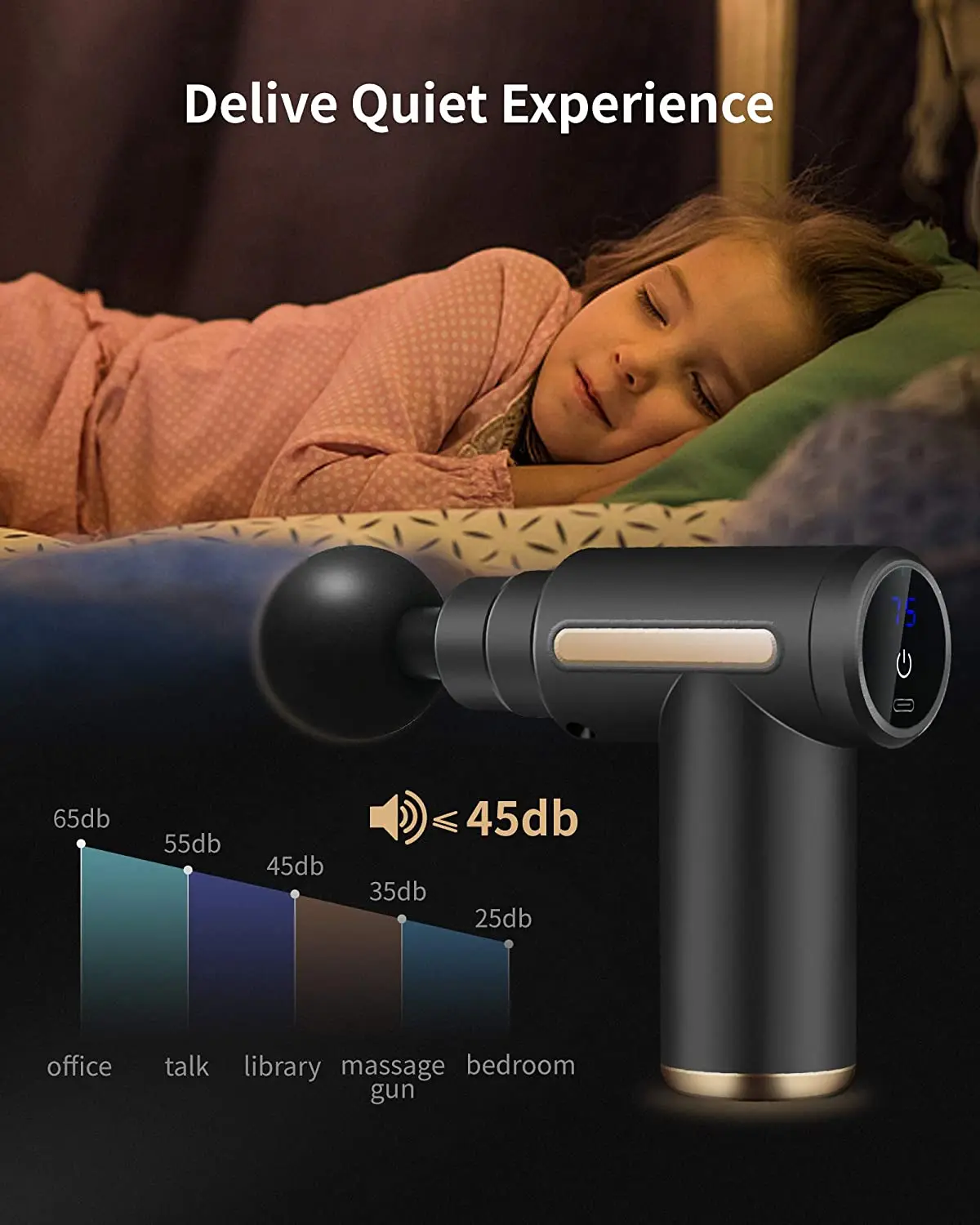 Мини-пистолет для расслабления мышц портативный 6 скоростей | Красота и здоровье