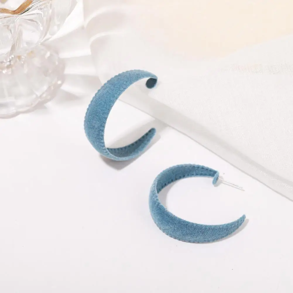 

1 Pair Vintage earrings for women Solid Color Hoop Earrings Ear Studs Earings Women Banquet Party jewelry boucle oreille femme