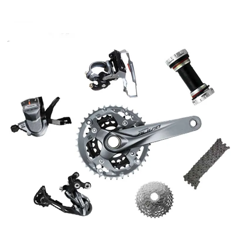 SHIMANO ALIVIO M4050 MTB горный велосипед сдвиг привода комплект коленчатого вала Звездочка 3X9 27 скорость Запчасти для велосипеда аксессуары переключатель комплект