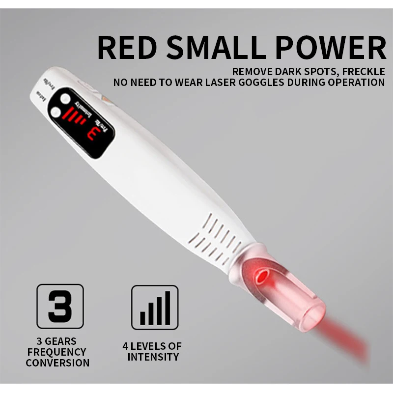 Фото Лазерная точка Mole Pen MS-019 Лазерная пикосекундная красная и синяя ручка Ручная пикосекундная ручка Красота Ручка Портативный косметический аппарат №1