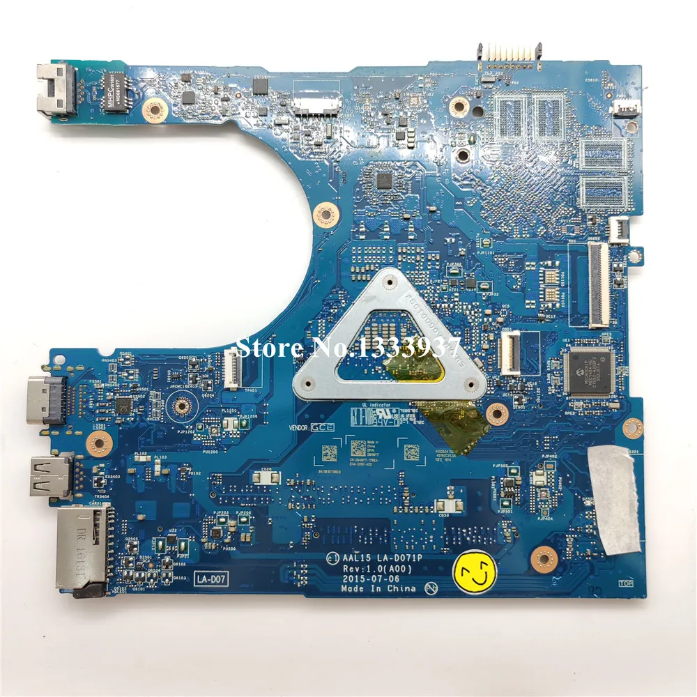 

FOR Dell inspiron 5559 VOSTRO 3459 3559 Laptop Motherboard AAL15 LA-D071P I5-6200U VGA CN-0M4MY2 0M4MY2 M4MY2 mainboard