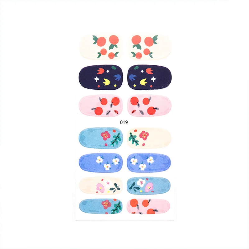 

Nail enhancement 14 finger full stickers nail stickers 2021 new spring Limited nail decals nail art decorations nail art