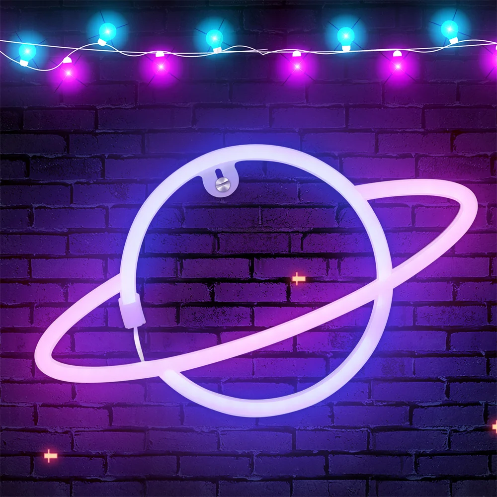 Светодиодный неоновый светильник &quotПланета&quot декор для спальни неоновая лампа