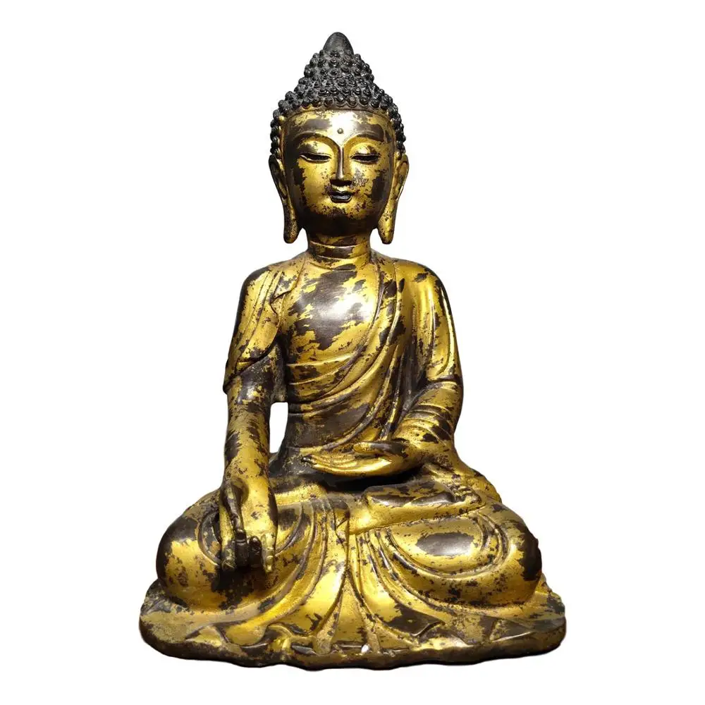 

Статуя Будды LaoJunLu из чистой бронзы, статуя Будды Шакьямуни, имитация античного бронзового шедевра, коллекция китайского одиночного шедевра