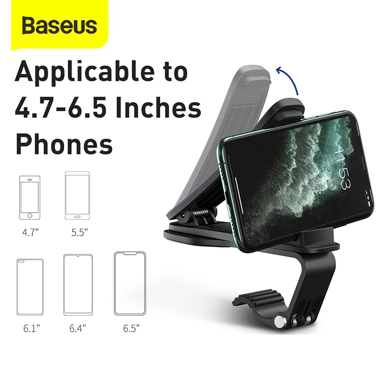 baseus car centre console phone mount adjustable universal dashboard mobile phone holder in car phone bracket for iphone xiaomi free global shipping