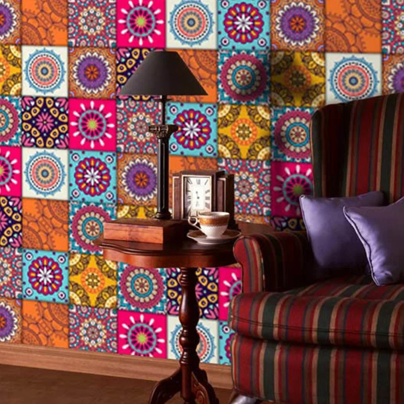 Марокканский Стиль ПВХ ретро гостиная спальня обои настенные наклейки кухня