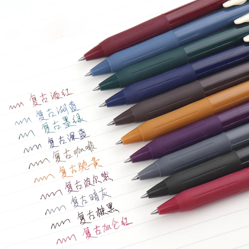 

Япония ZEBRA SARASA гелевая ручка JJ15 ретро цвет 0,5 мм Ограниченная серия ручка скорость сухой покрытая цельной полиуретановой кожей non-утечка чер...