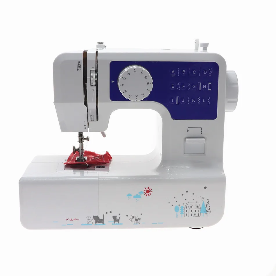 

Electric Mini Sewing Machine Household Portable Night Ligh Foot Pedal Clothes Fabric Mending Overlock Small Sewing Machine