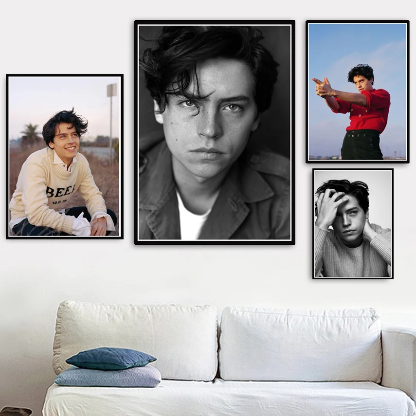 

Poster Prints Hot New Cole Sprouse TV Series Movie Star Actor Art Canvas Oil Painting Wall Pictures For Living Room Home Decor