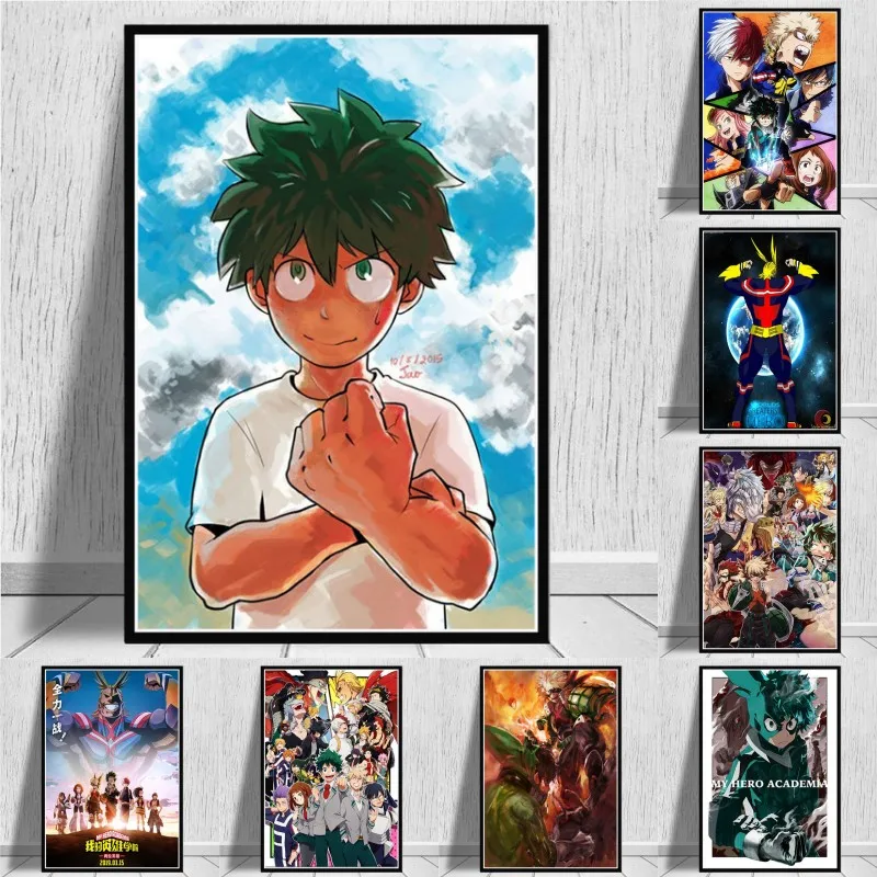 

Boku No My Hero Academia Japanese Anime Wall Art Posters and Prints Canvas Painting Wall Art Pictures for Living Room No Frame