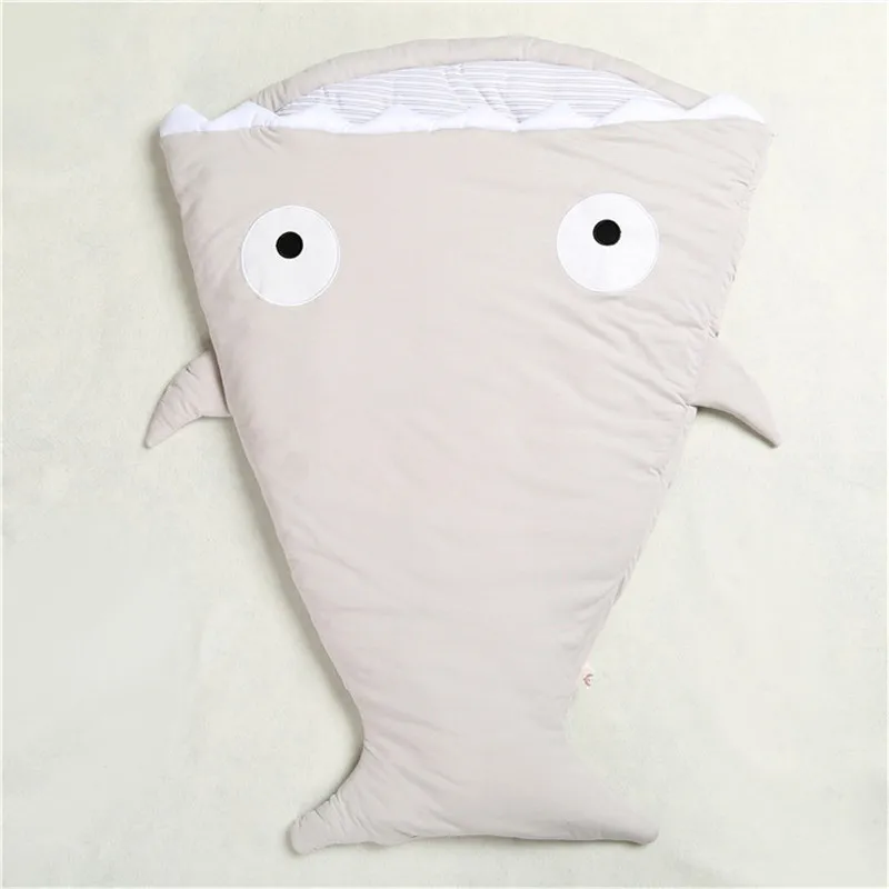 1 pcs gray Спальный комплект для младенца мультфильм в форме акулы спальный мешок анти-удар костюм для осени и зимы ребенок открытый теплая накладка творческие подарки - Цвет: 1 pcs gray