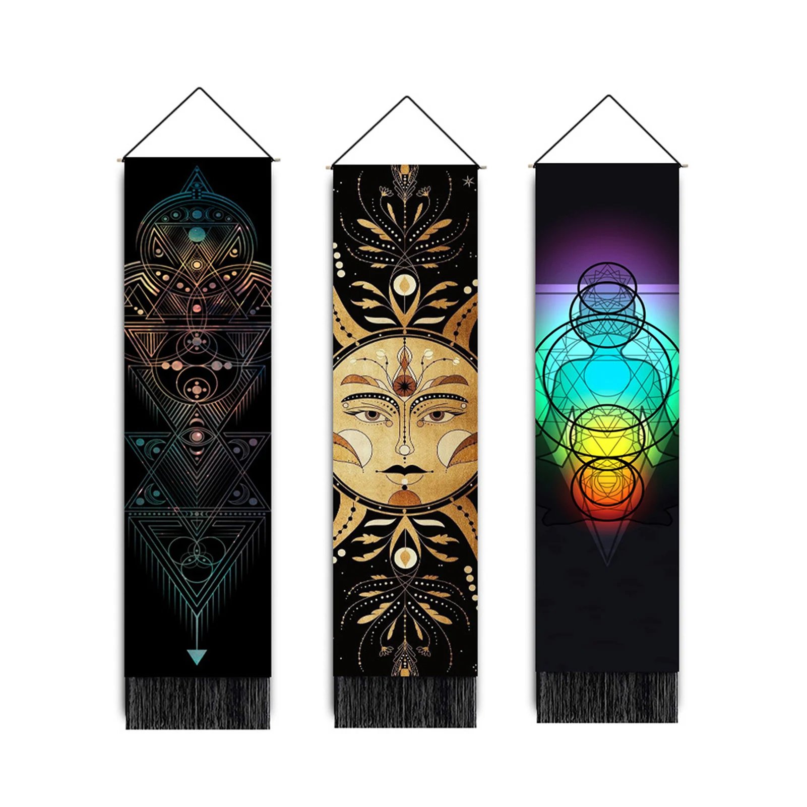 

Chakra Tapestry Boho Hanging Banner Room Decor Wall Sign
