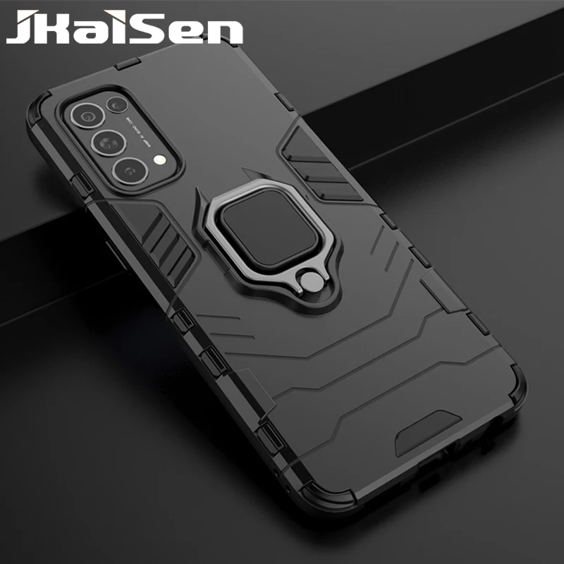 

Ring Armor Case For OPPO Reno2F Reno3Pro Reno4Z Reno4Pro 5G Strong Shockproof Bracket Phone Case For Reno4SE Reno5 Reno5Pro Plus