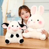 cute animals dolls soft stuffed sitting plush children toys pig penguin cow elephant bunny rabbit moneky plush dolls kawaii