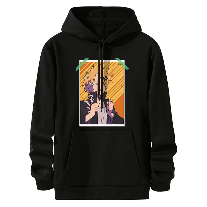 

Весенняя уличная одежда, Черная Толстовка Оверсайз в стиле аниме «Моя геройская Академия», уличная одежда, женские крутые толстовки в стиле...