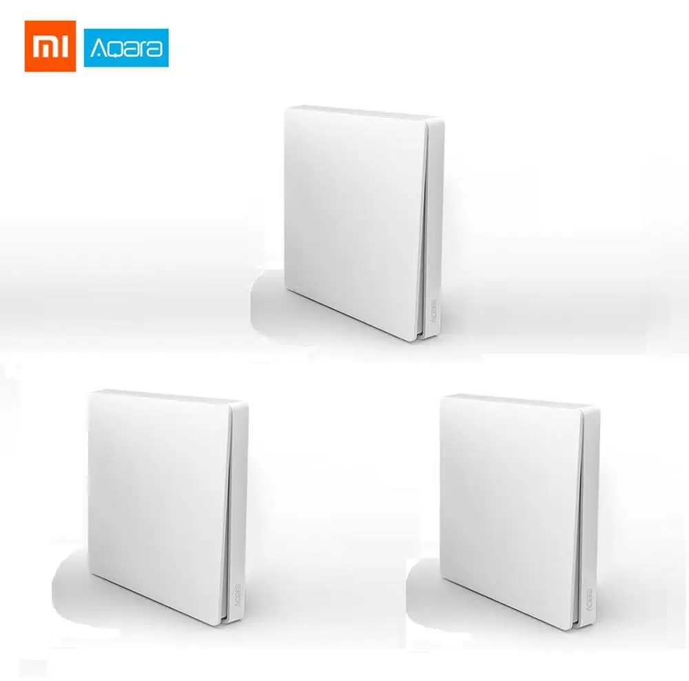 3 pcs Single Key Xiao mi Aqara, умный переключатель, светильник, дистанционное управление, ZiGBee, wifi, беспроводной ключ, настенный переключатель, работает с mi jia mi Aqara, приложение для дома - Цвет: 3 pcs Single Key