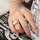 Классическая простота позолоченная открытая фотография для женщин полная натуральная гирлянда лучшая фотография цветочное кольцо для женщин