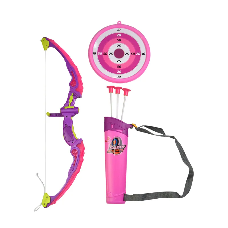 1Set Bow Toy Arrow Set Kids With 3 Suction Arrows Shooting Game Gift Park Fun Toxophily Children Practice Archery |