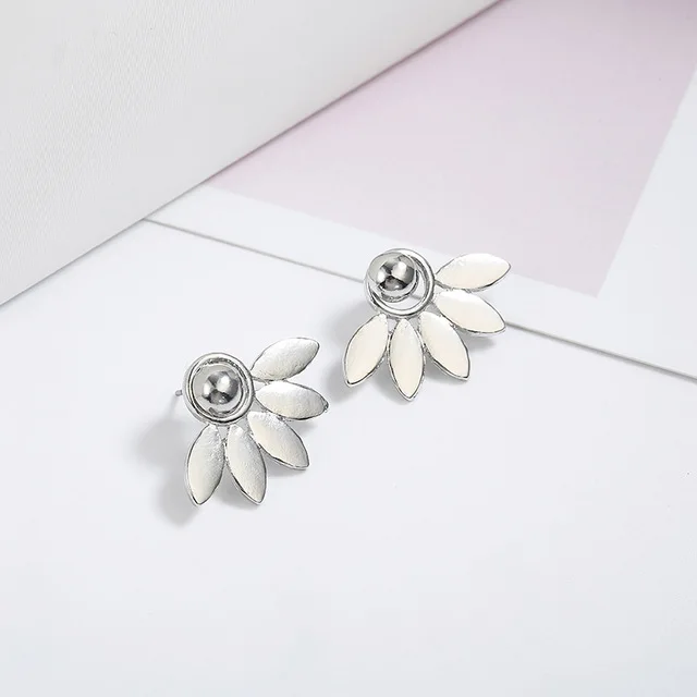 Design 4-silver Новые Креативные лаконичные серьги-гвоздики золотые серебряные геометрические личности дикие простые серьги-гвоздики женские цена 24 стиля - Окраска металла: Design 4-silver