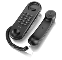 basic trimline corded phone with call waiting adjustable ringtone volume wall mountable lightning protection home telephone