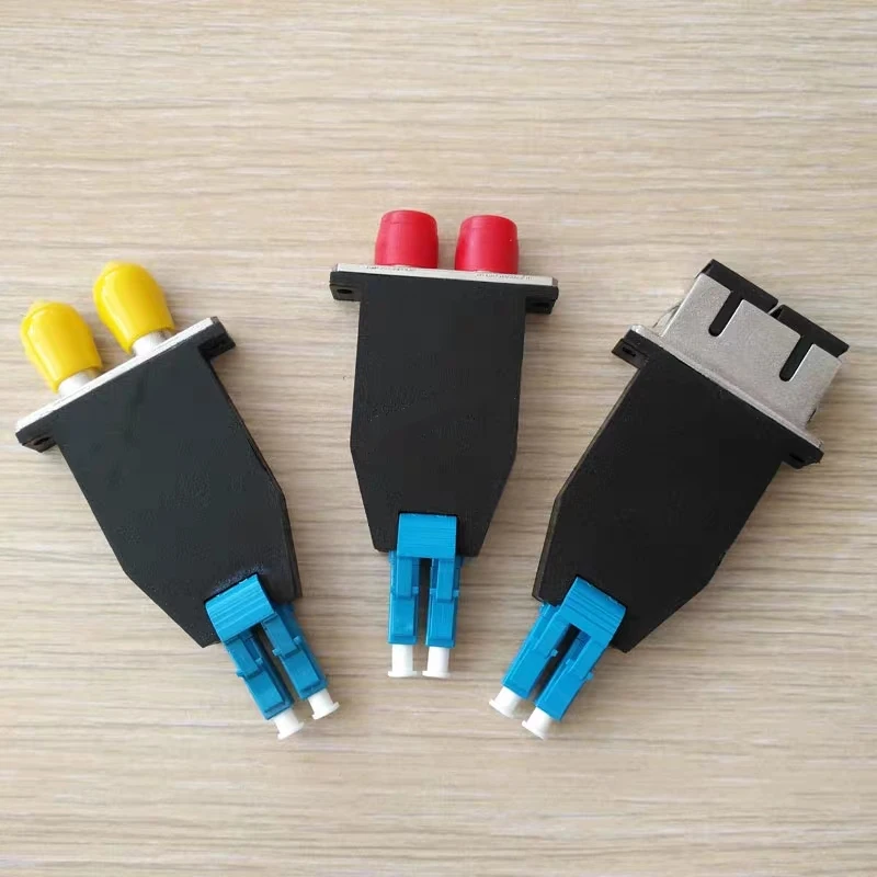 LC-SC duplex adapter FM hybrid adapter female-male SM MM SC-LC DX fiber optic adapter LC SC dual coupler free shipping ELINK