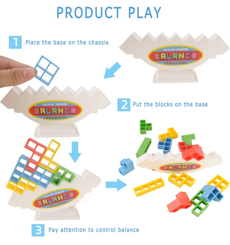 

Family Board Game Children Educational Toy Balance Stacking Chairs Chair jigsaw puzzle assembling DIY Games Children Balance Toy