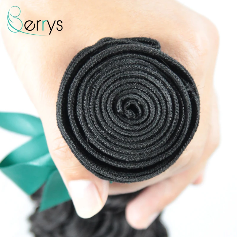 Berryshair перуанские человеческие волосы крупные волнистые пучки натуральный цвет