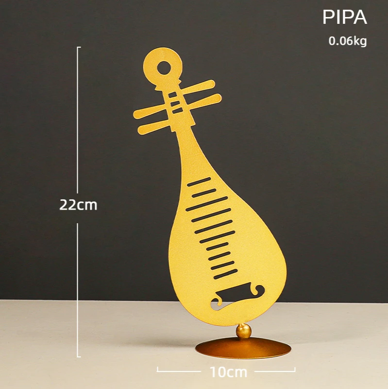 

Nordic Simple Staff Musical Instrument Statue Ornaments Metal Light luxury Home Decor For Living Room Desktop Decoration Gift